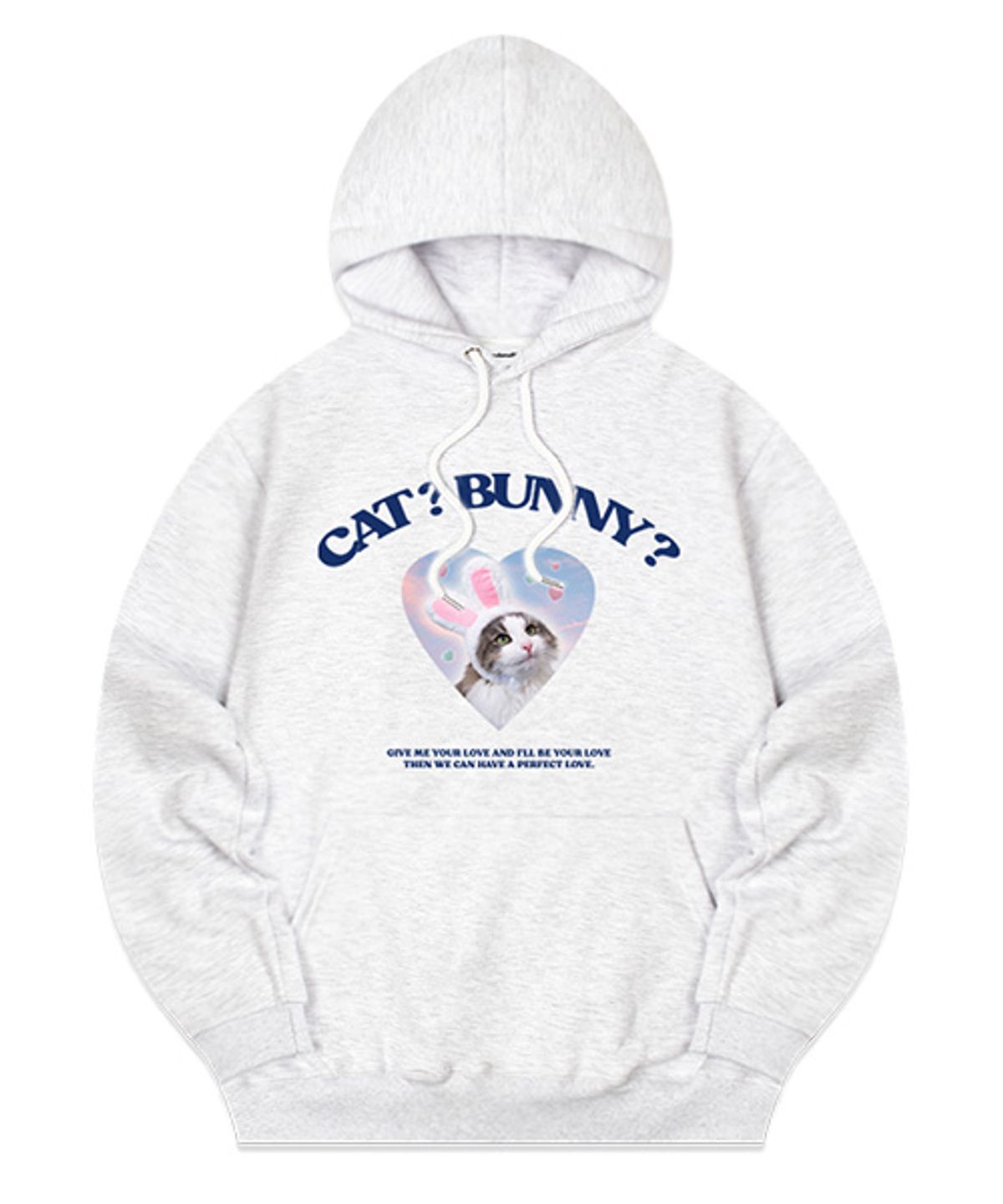 랜덤오프(RANDOMOFF) CAT&BUNNY 후드티 [백메란지]