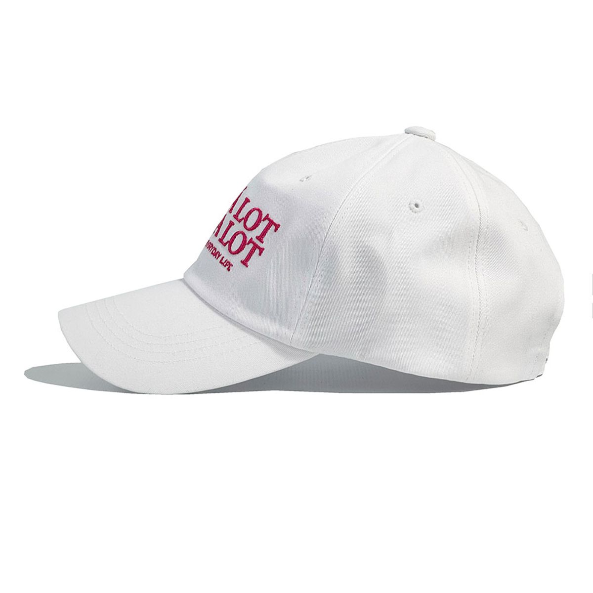케이스어랏(CASE A LOT) Slogon logo ball cap - white pink