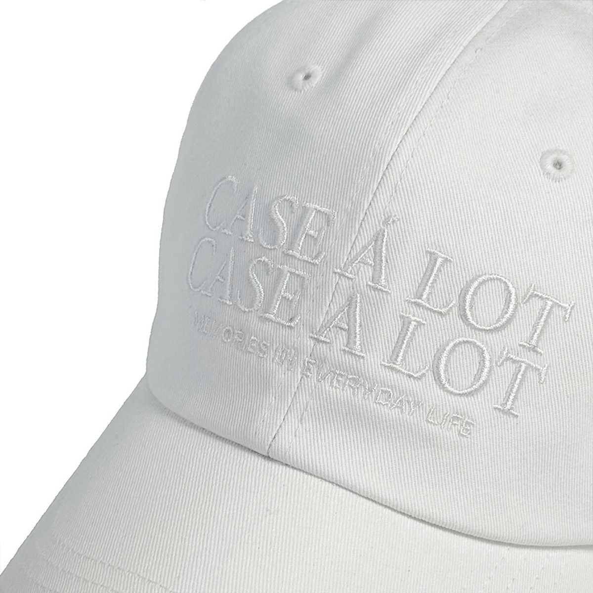 케이스어랏(CASE A LOT) Slogon logo ball cap - white