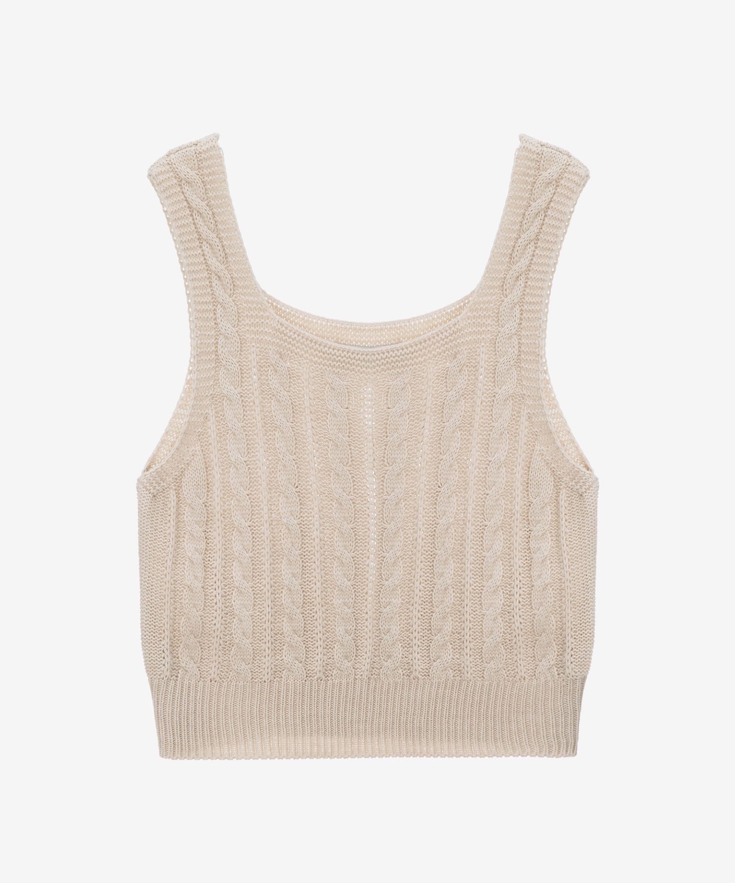 MUSINSA | MINDBRIDGE WOMEN [W] Cable Knit Bustier - 2color