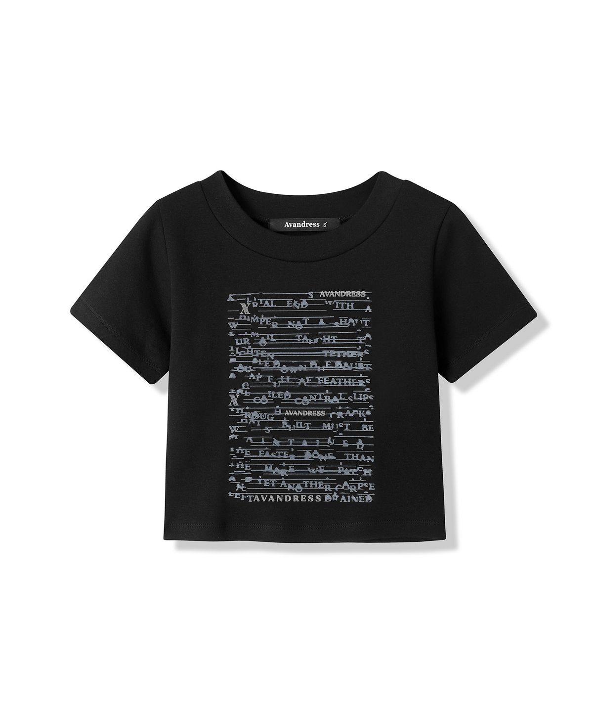 어반드레스(AVANDRESS) Letter Crop T-shirt - 3COL