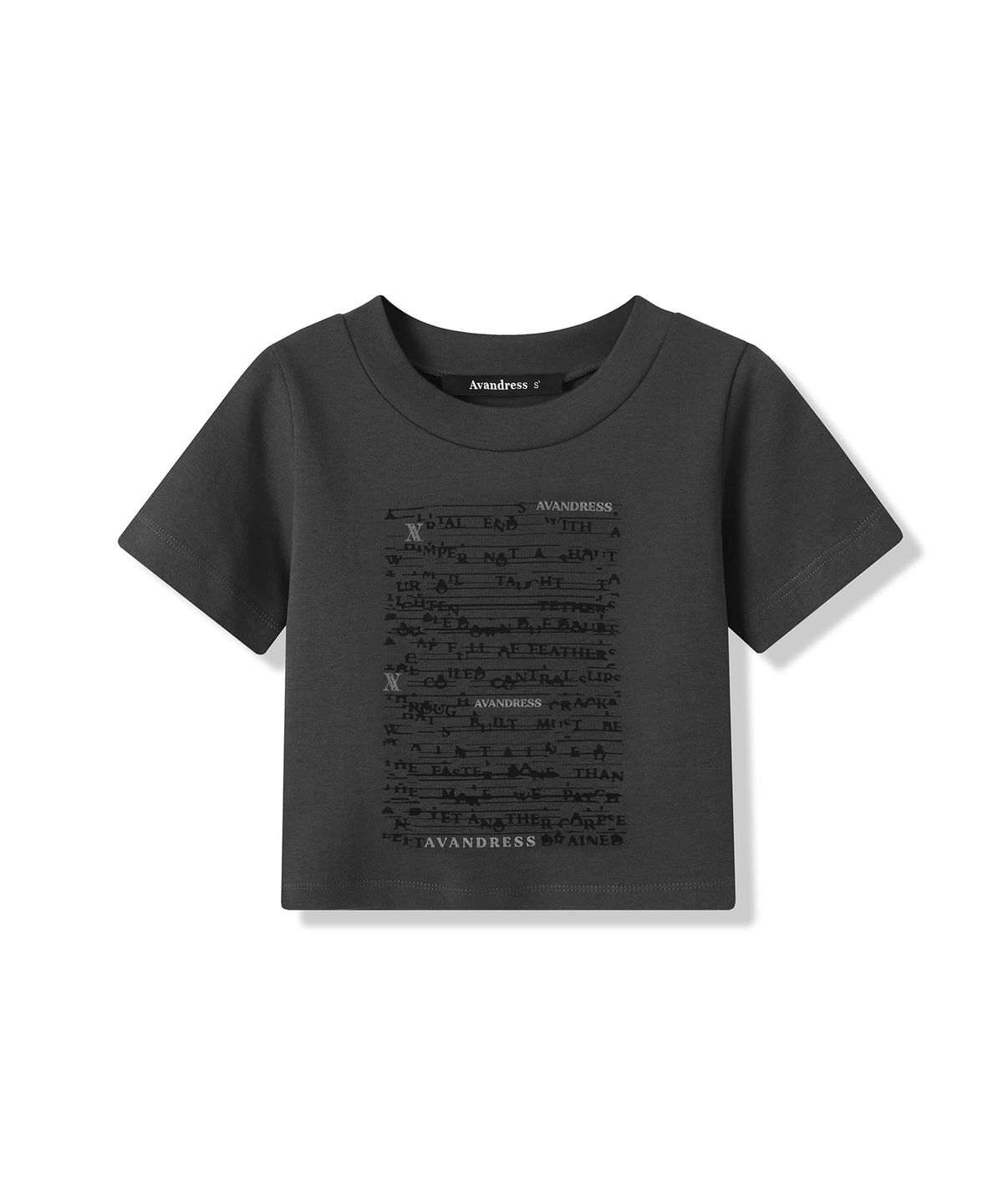 어반드레스(AVANDRESS) Letter Crop T-shirt - 3COL
