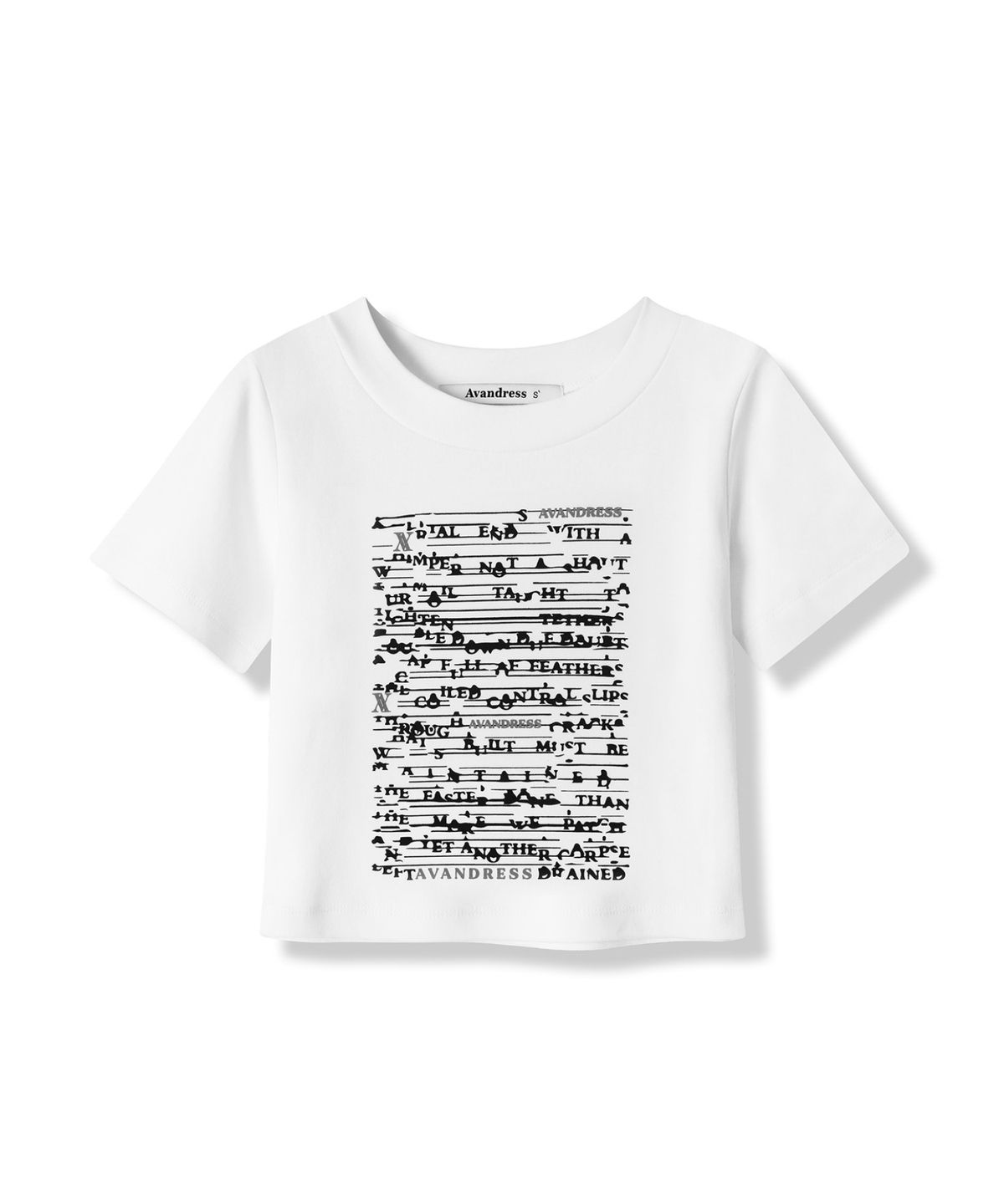 어반드레스(AVANDRESS) Letter Crop T-shirt - 3COL