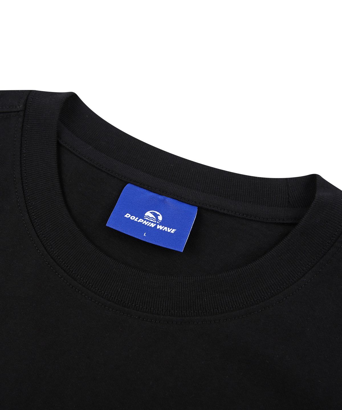 돌핀웨이브어패럴(DOLPHIN WAVE APPAREL) [세트] 돌핀 레이어드 아치로고 반팔티셔츠 블랙 & 아치로고 원턱 반바지 블랙