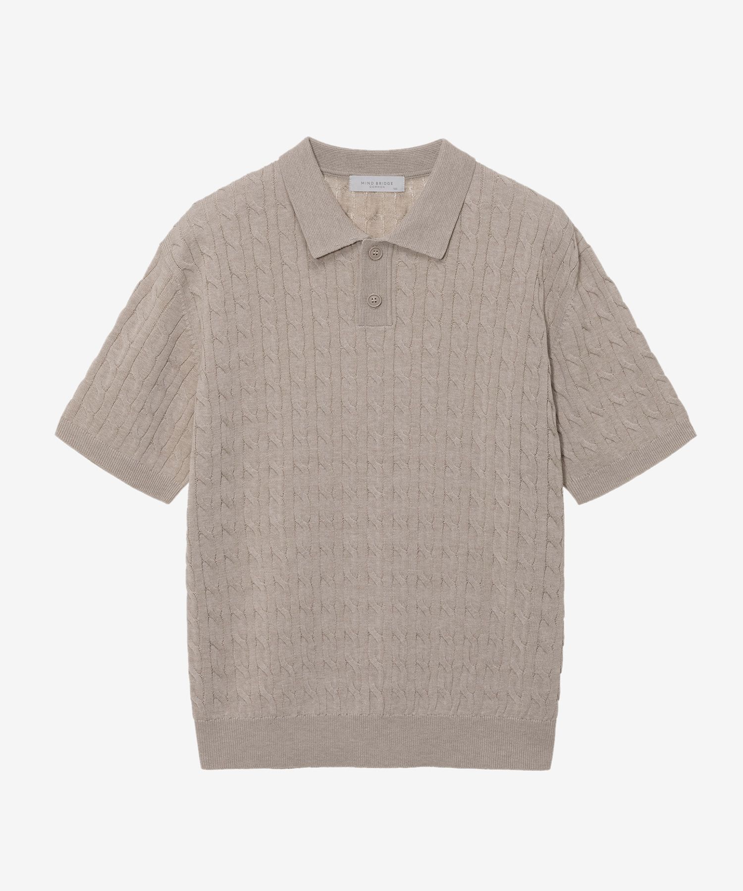 【MODERNIF】Cable collar short sleeve knit MUSINSA | MINDBRIDGE Cable collar short sleeve knit - 3 colors