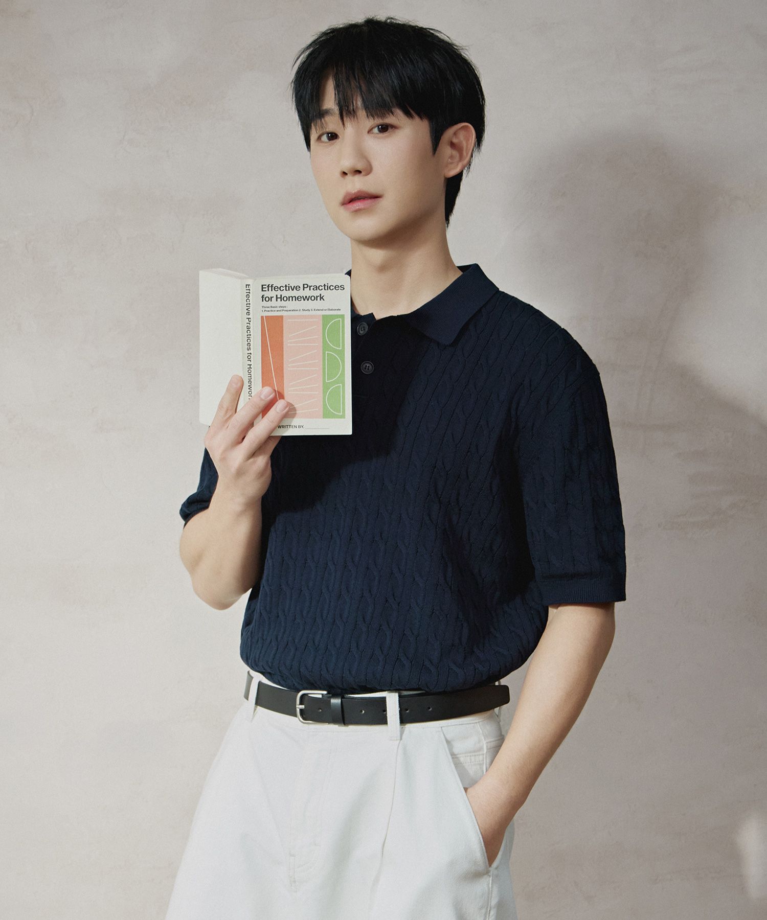 【MODERNIF】Cable collar short sleeve knit MUSINSA | MINDBRIDGE Cable collar short sleeve knit - 3 colors