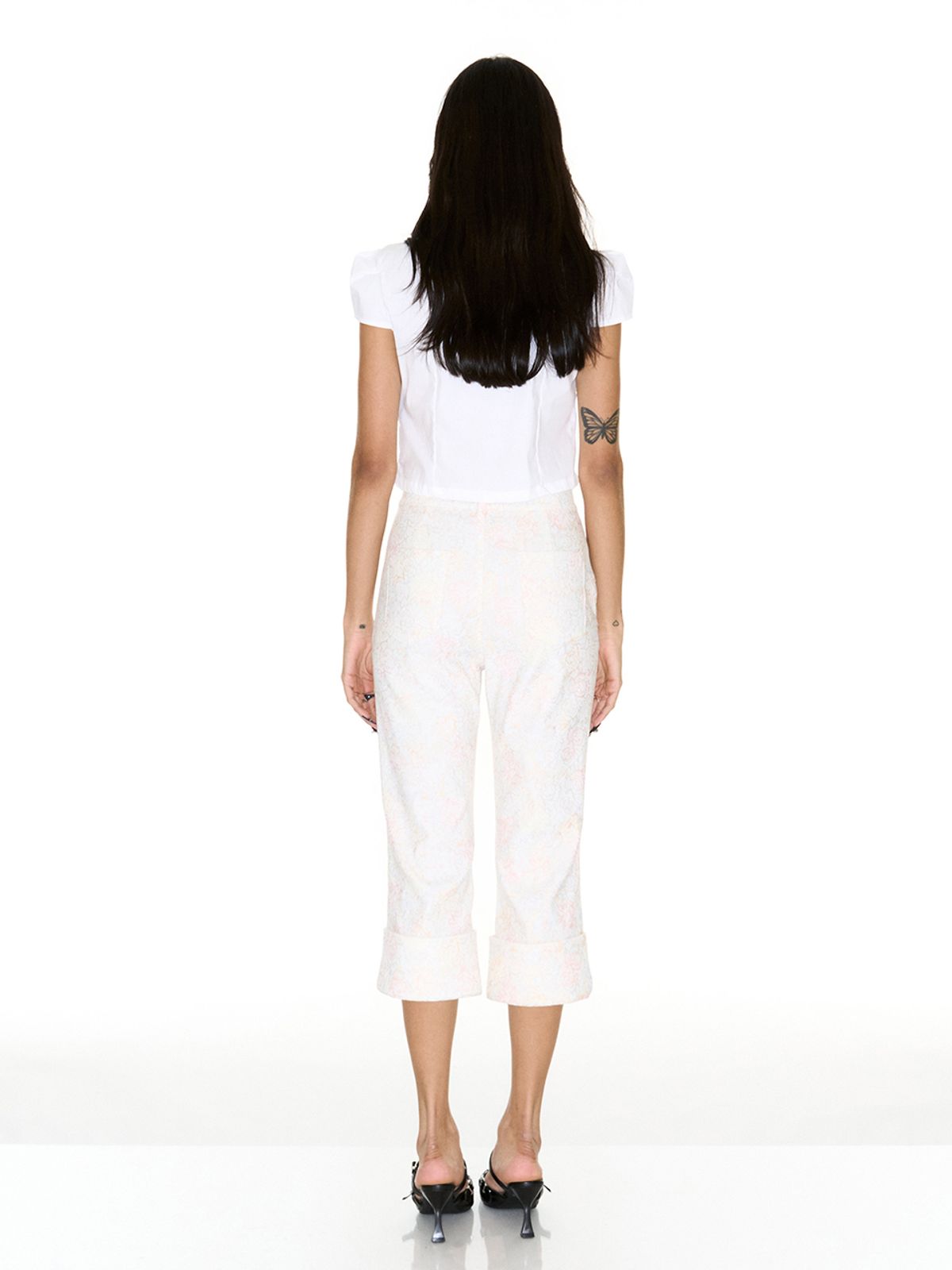 쎄쎄쎄(SETSETSET) TAS SHIRRING CARGO SHIRT WHITE