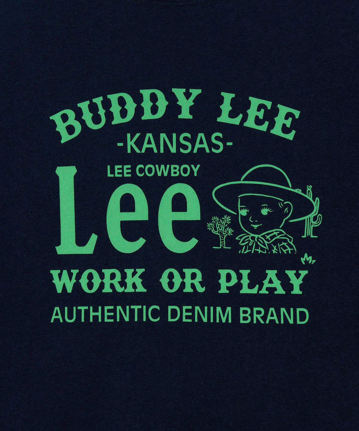 리(LEE) 카우보이 버디리 그래픽 티셔츠 네이비