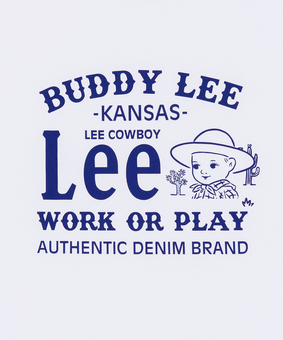 리(LEE) 카우보이 버디리 그래픽 티셔츠 화이트