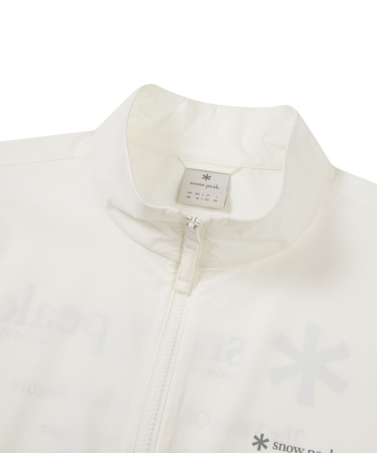 스노우피크 어패럴(SNOWPEAK APPAREL) 씬테크 우븐 스탠드넥 바람막이 Off White (S24MMSWB34)