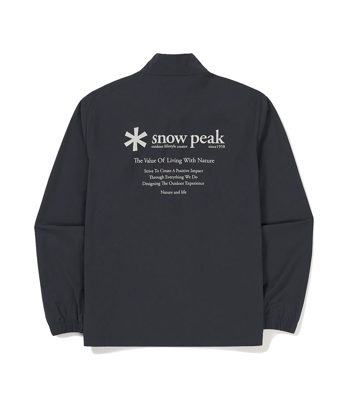 스노우피크 어패럴(SNOWPEAK APPAREL) 씬테크 우븐 스탠드넥 바람막이 Charcoal Navy (S24MMSWB34)