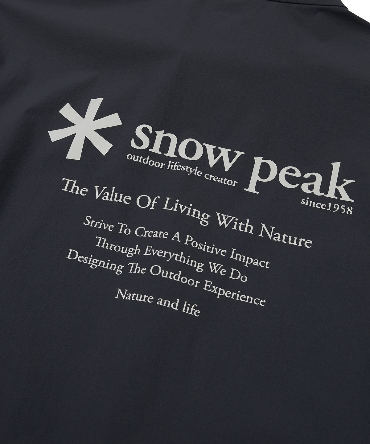스노우피크 어패럴(SNOWPEAK APPAREL) 씬테크 우븐 스탠드넥 바람막이 Charcoal Navy (S24MMSWB34)