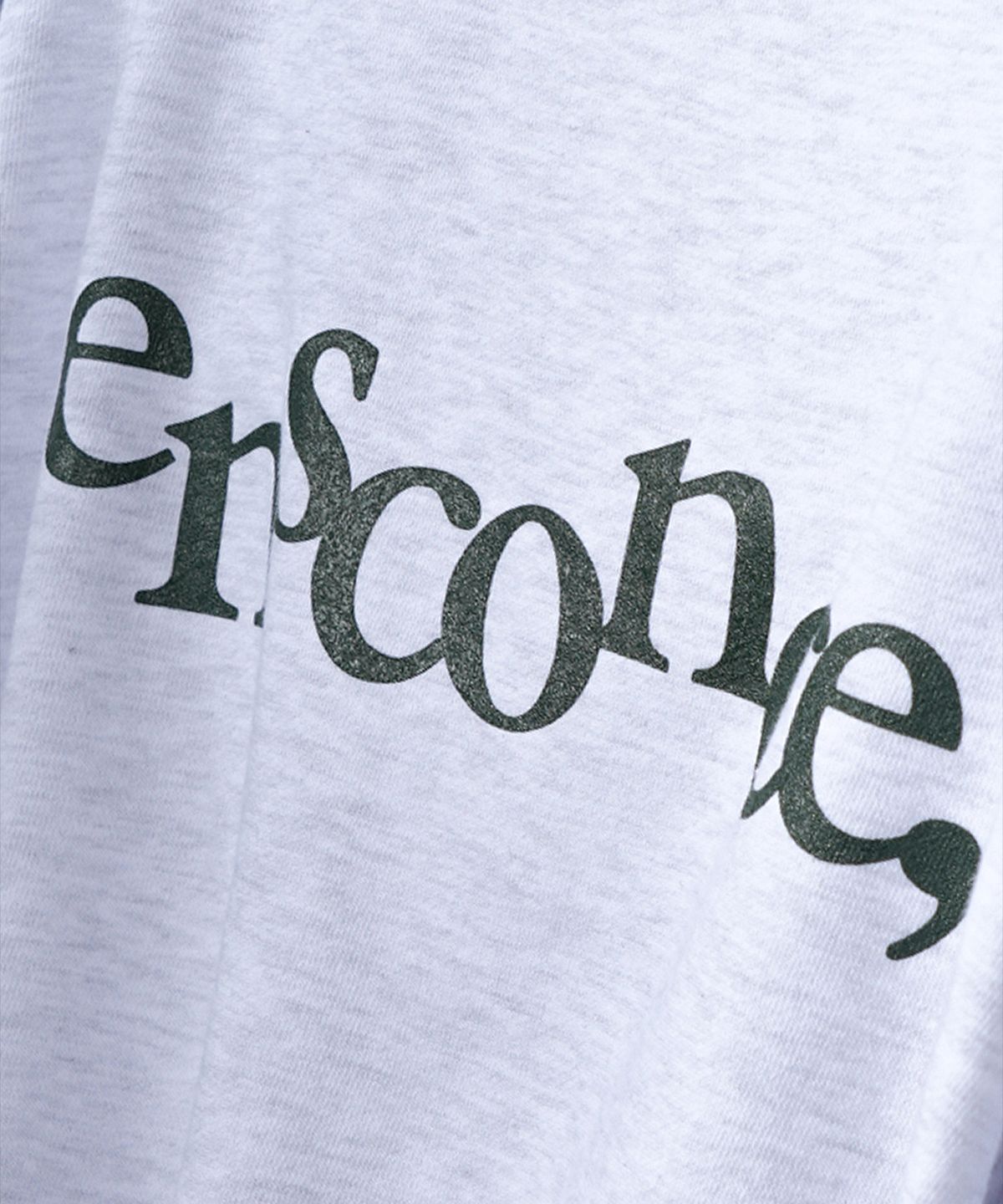 이에스엔(ESN) EnScoNce 그래픽 오버핏 스웻셔츠 화이트멜란지