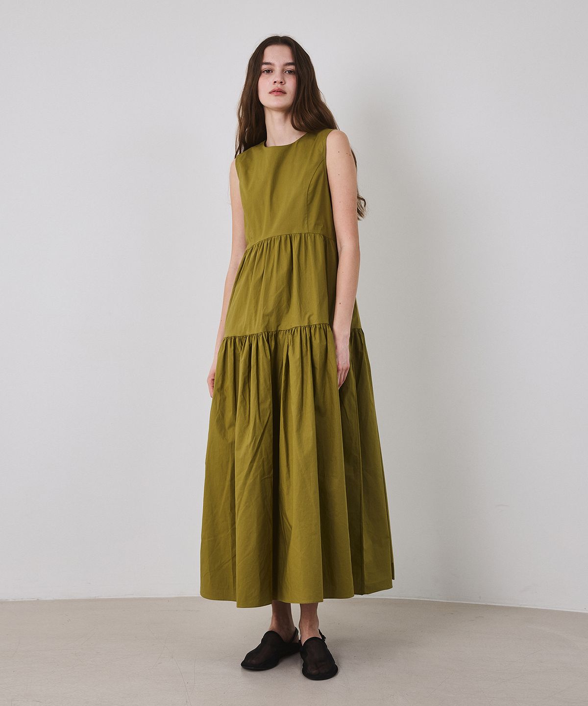 아템포(ATEMPO) SLEEVELESS DRESS_khaki