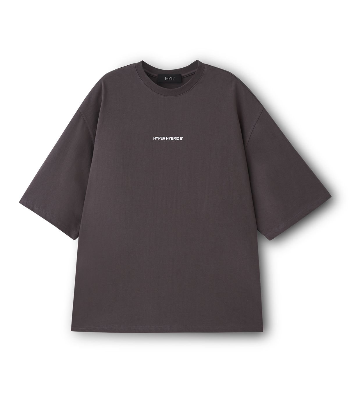 하이투(HYIIⁿ) UNISEX 모노그램 프린트 오버핏  티셔츠 [차콜]