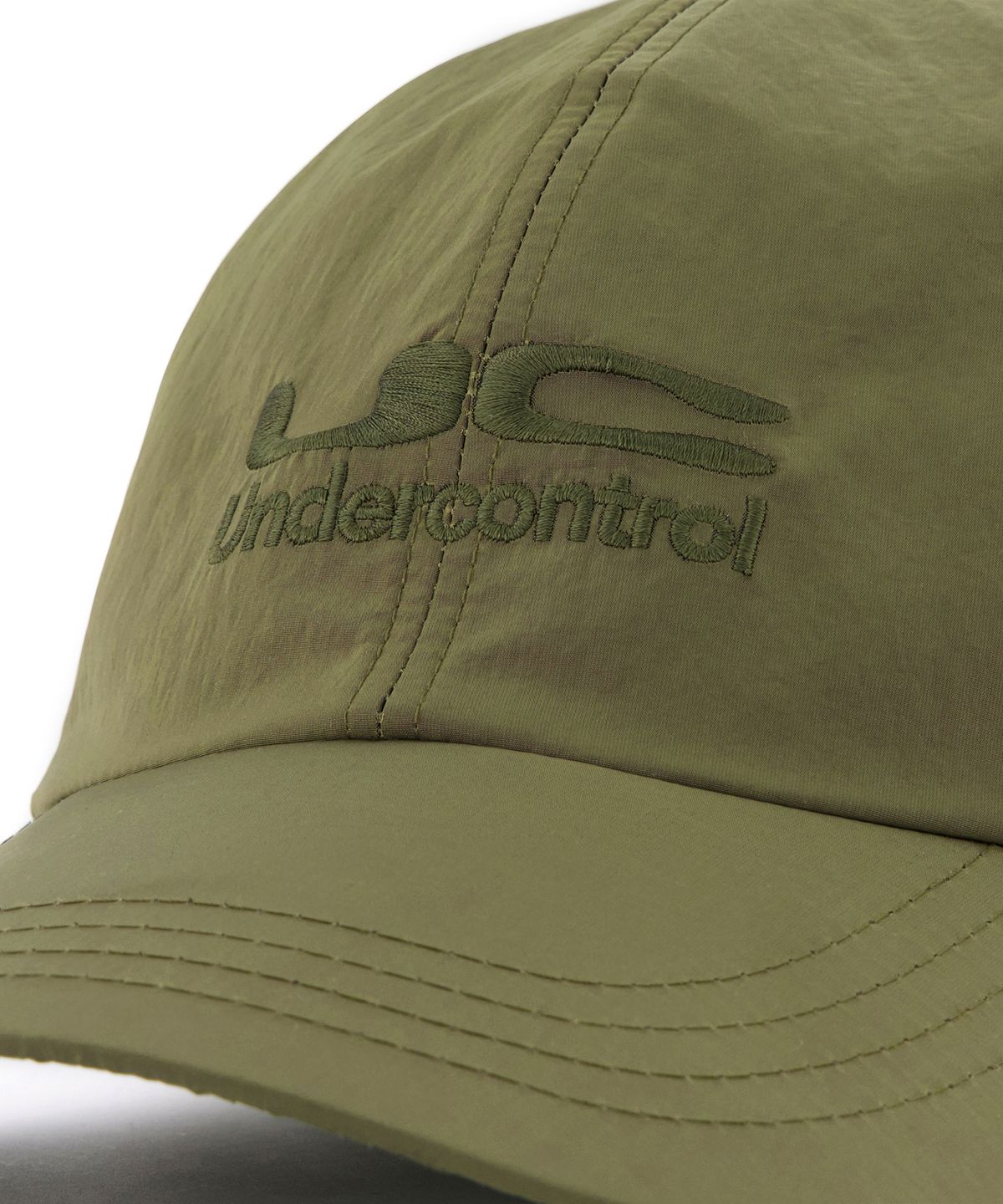 언더컨트롤(UNDERCONTROL) 여름 나일론 긴 챙 소프트탑 깊은 로고 볼캡 남녀공용 야구모자 UC DUPLEX / NYLON B B / OLIVE