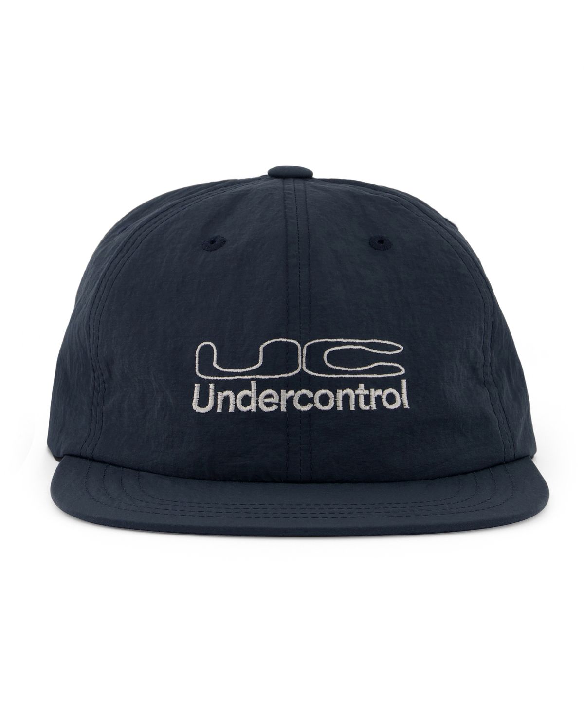 언더컨트롤(UNDERCONTROL) 여름 나일론 평챙 스냅백 남녀공용 야구모자 UC LINE DUPLEX / NYLON F B / D NAVY
