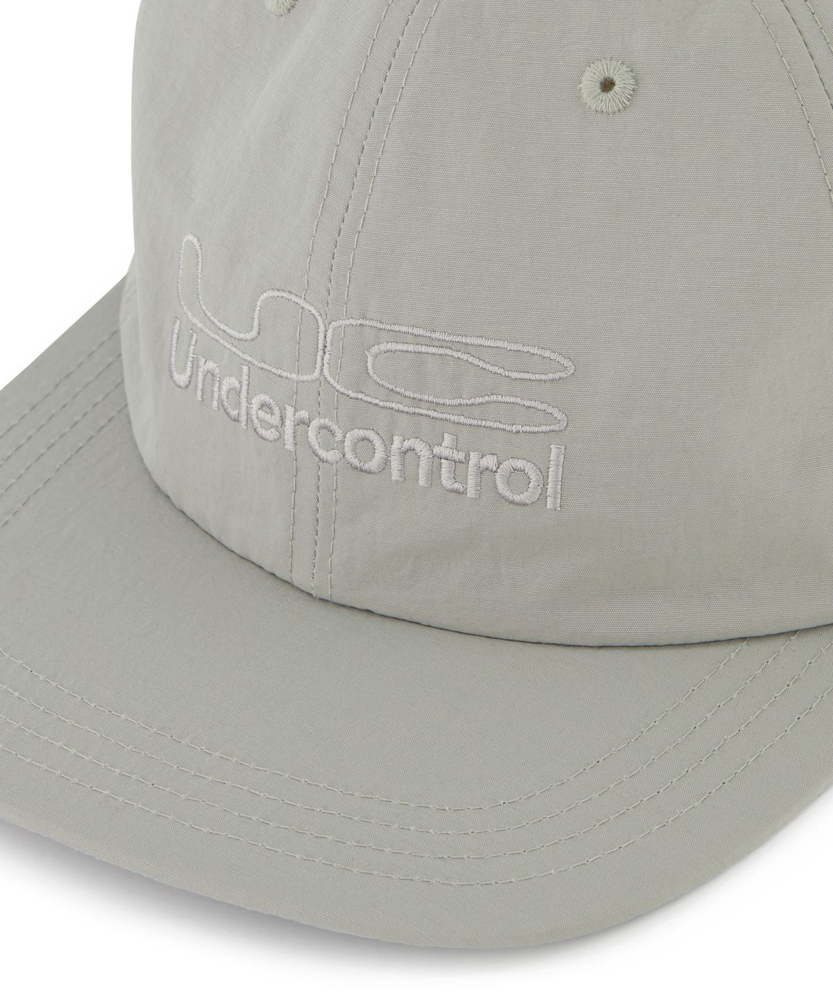 언더컨트롤(UNDERCONTROL) 여름 나일론 평챙 스냅백 남녀공용 야구모자 UC LINE DUPLEX / NYLON F B / O GREY