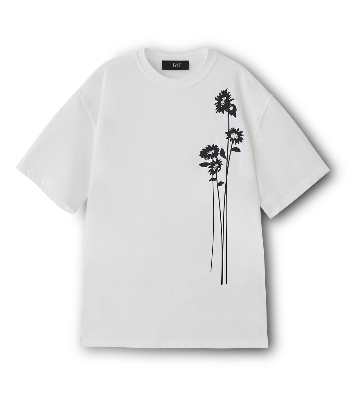 하이투(HYIIⁿ) UNISEX 선플라워 프린트  티셔츠 [오프화이트]