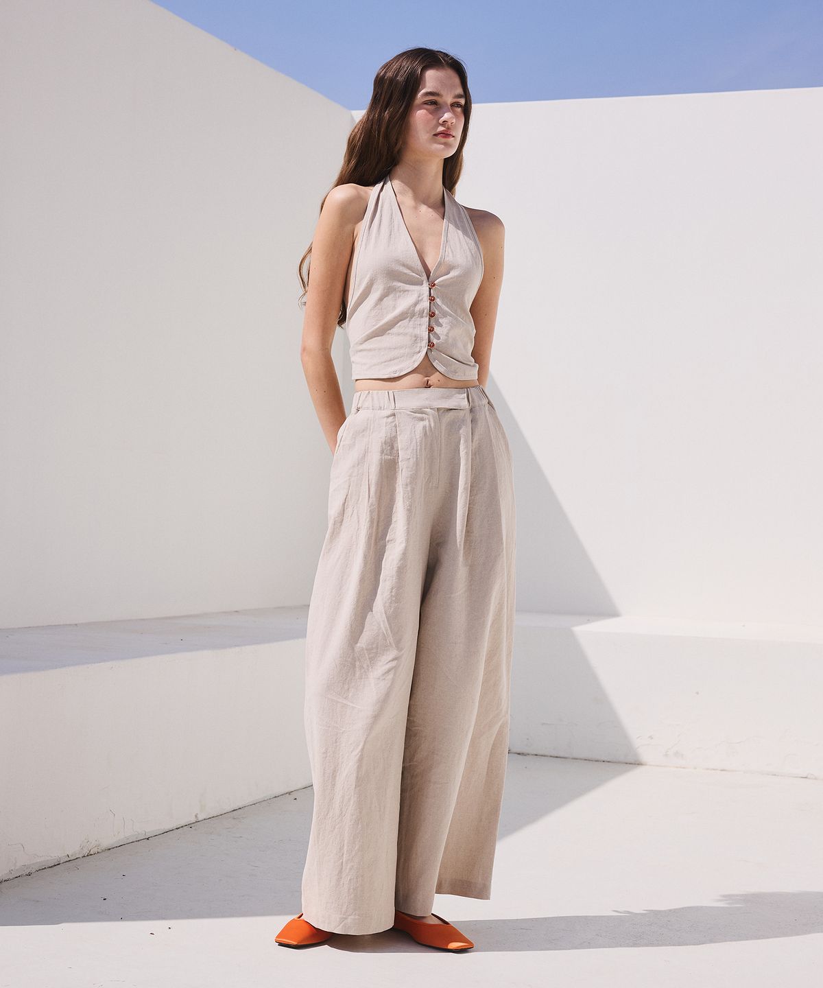 아템포(ATEMPO) LINEN RESORT SET-UP_beige