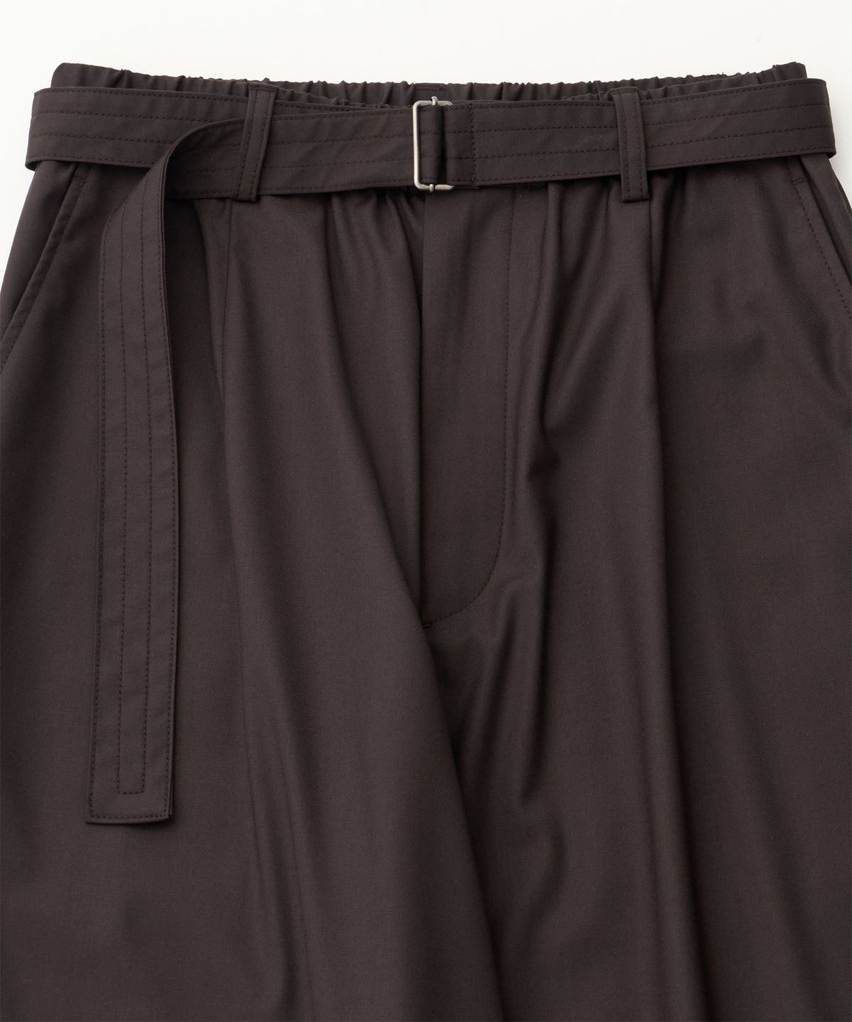 어나더 오피스(ANOTHER OFFICE) Cocoon Banded Pants (Brick Brown)