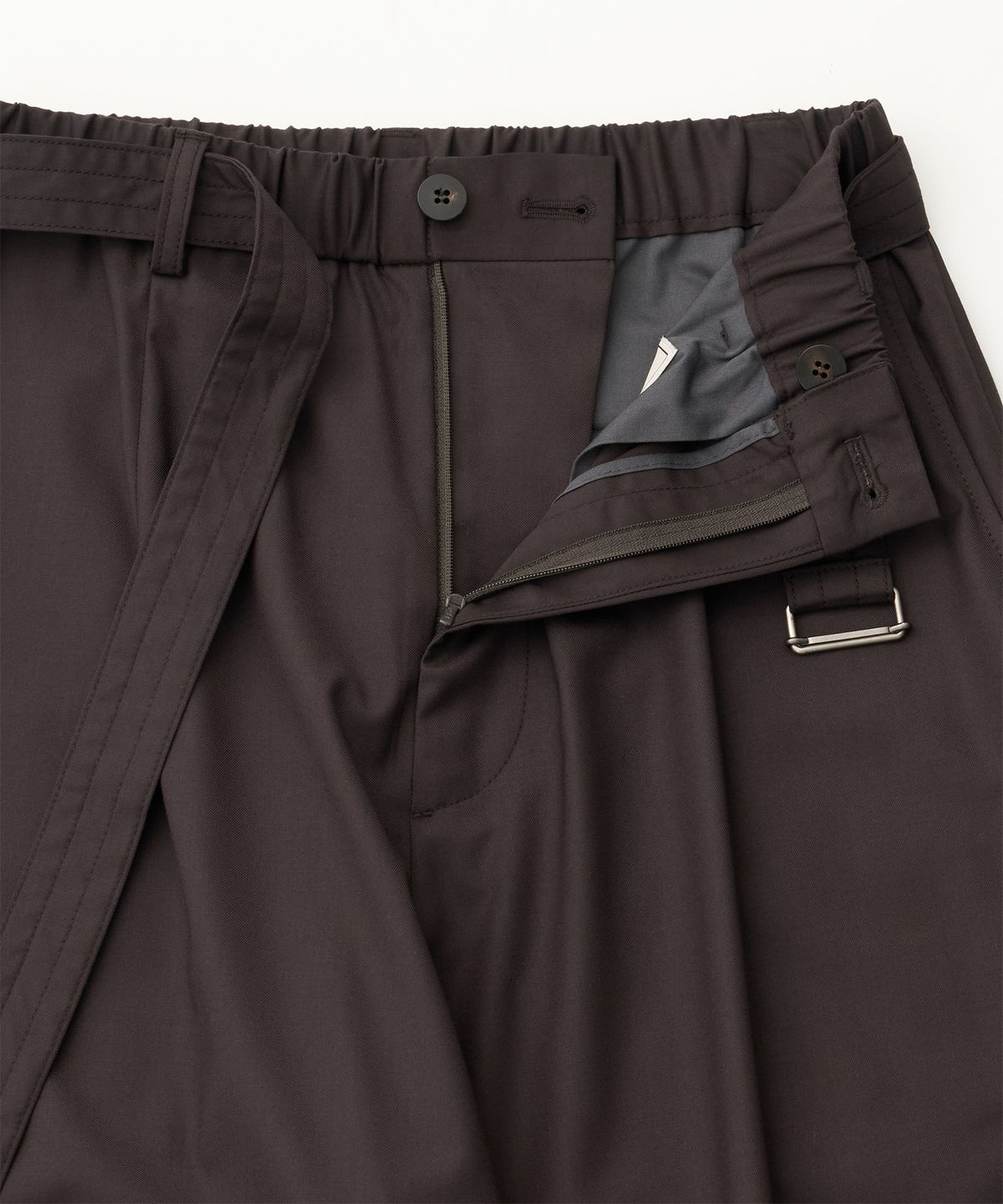 어나더 오피스(ANOTHER OFFICE) Cocoon Banded Pants (Brick Brown)