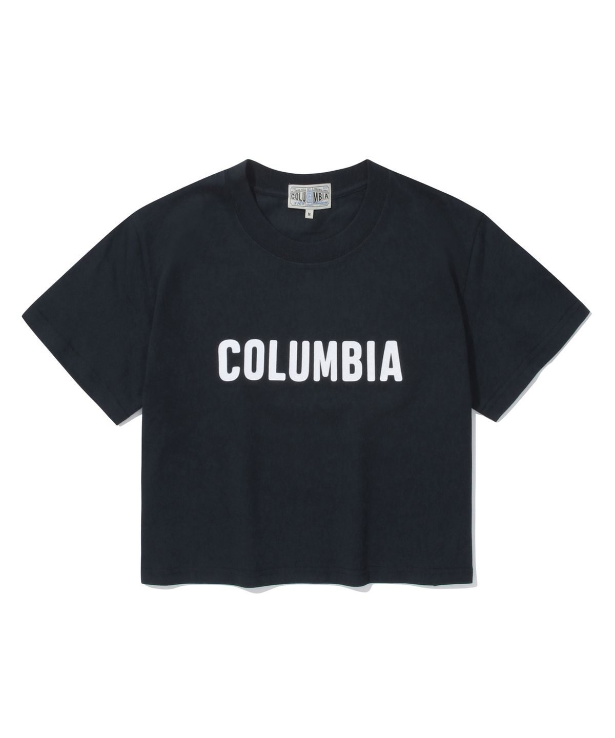 컬럼비아 유니버시티(COLUMBIA UNIVERSITY) SIMPLE LOGO WOMEN CROP S/S T-SHIRTS 크라운네이비