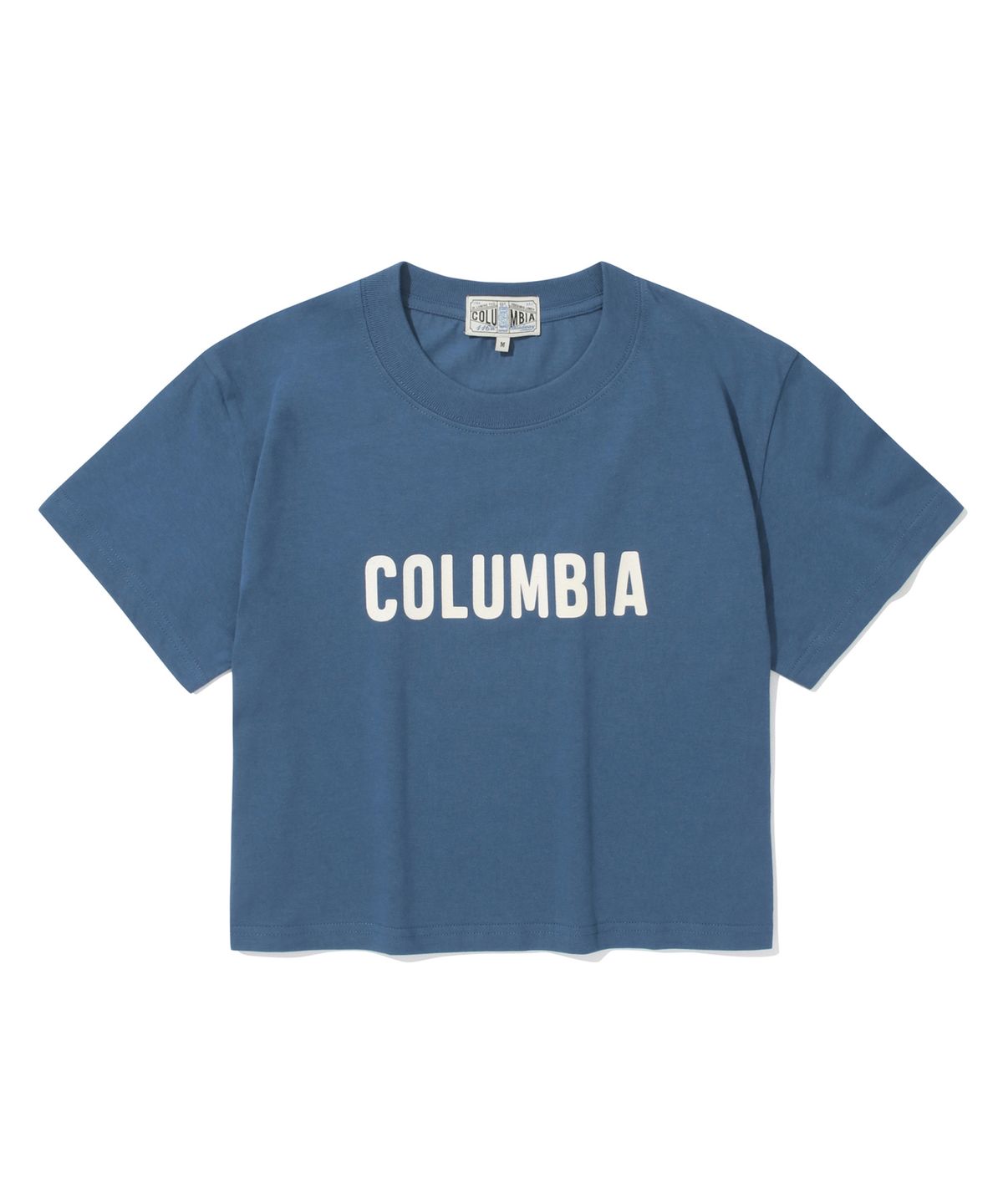 컬럼비아 유니버시티(COLUMBIA UNIVERSITY) SIMPLE LOGO WOMEN CROP S/S T-SHIRTS 프렌치블루