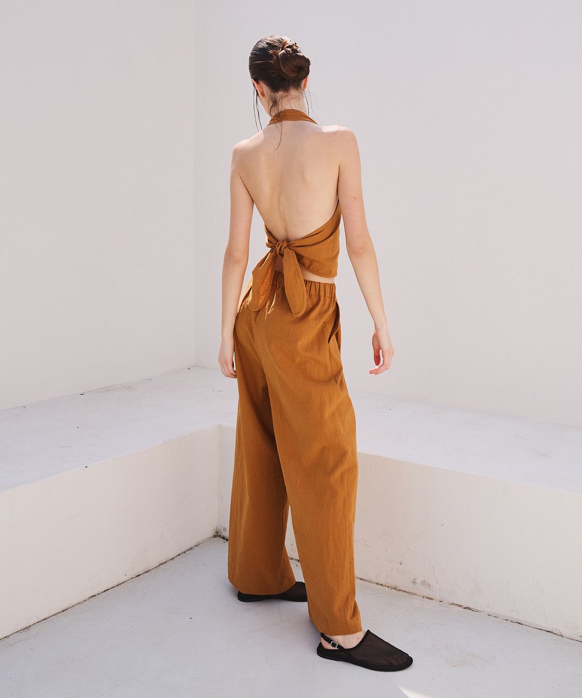 아템포(ATEMPO) LINEN RESORT SET-UP_brown