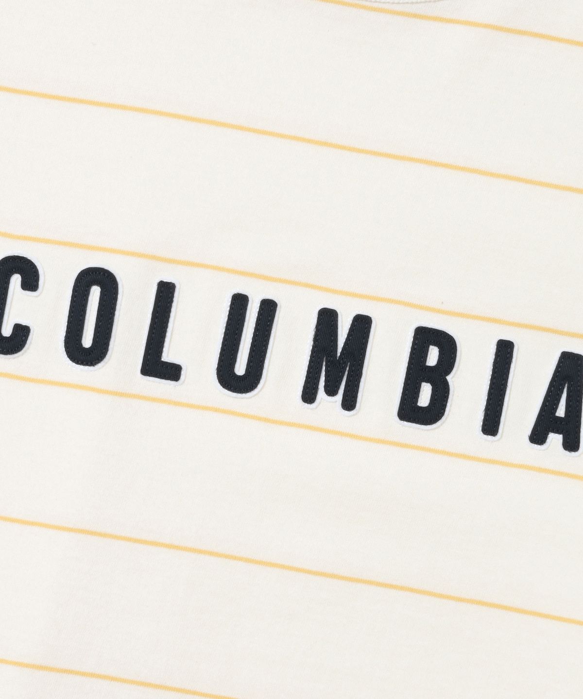 컬럼비아 유니버시티(COLUMBIA UNIVERSITY) SIMPLE LOGO STRIPE S/S T-SHIRTS 크림