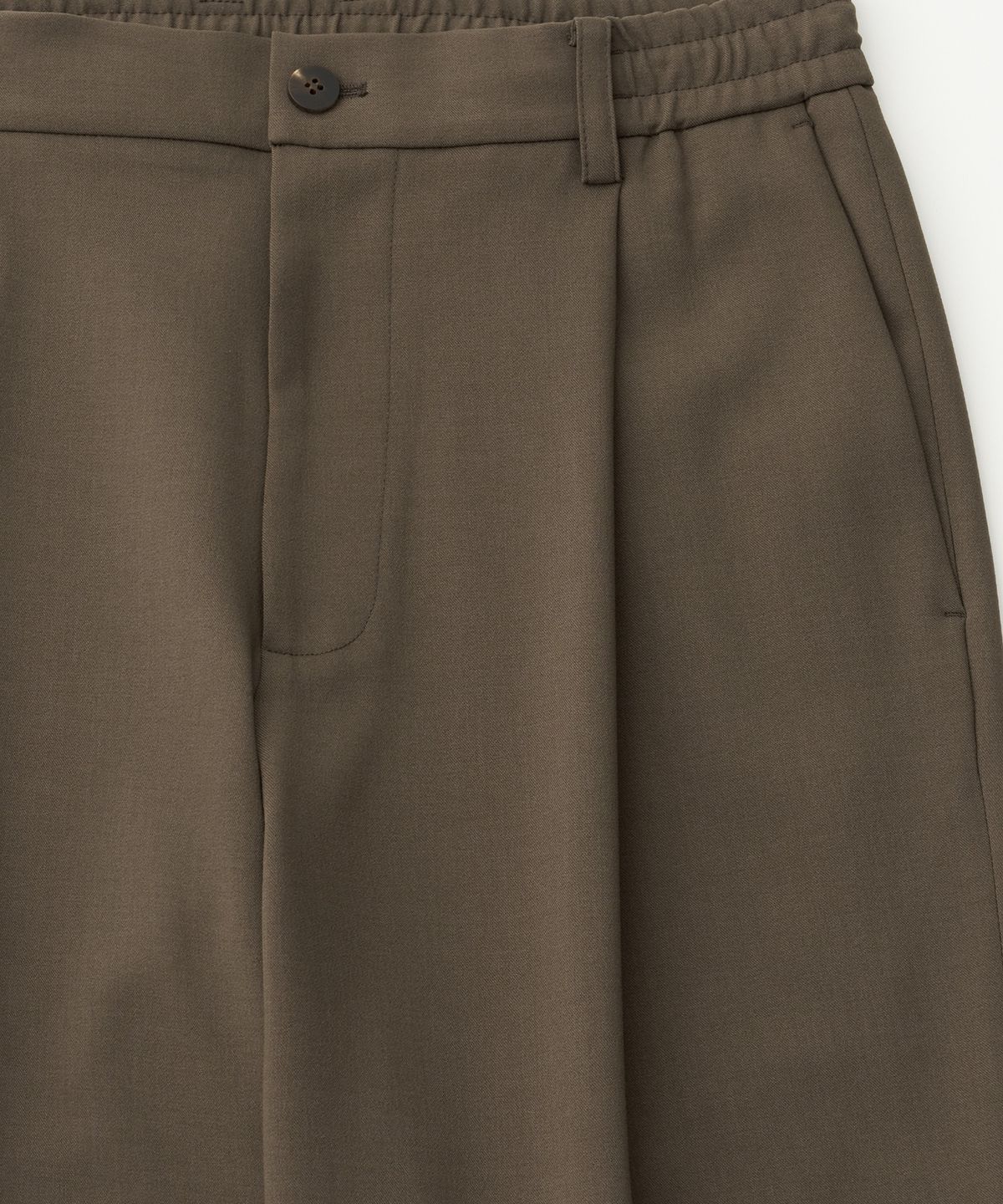 어나더 오피스(ANOTHER OFFICE) Habana Banded Slacks (Dark Khaki)