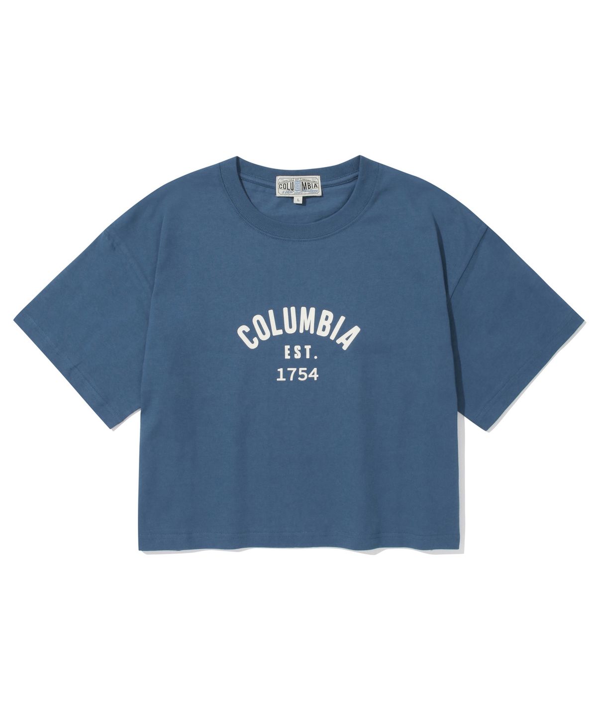 컬럼비아 유니버시티(COLUMBIA UNIVERSITY) CU 1754 ARCH LOGO WOMEN CROP S/S T-SHIRTS 프렌치블루
