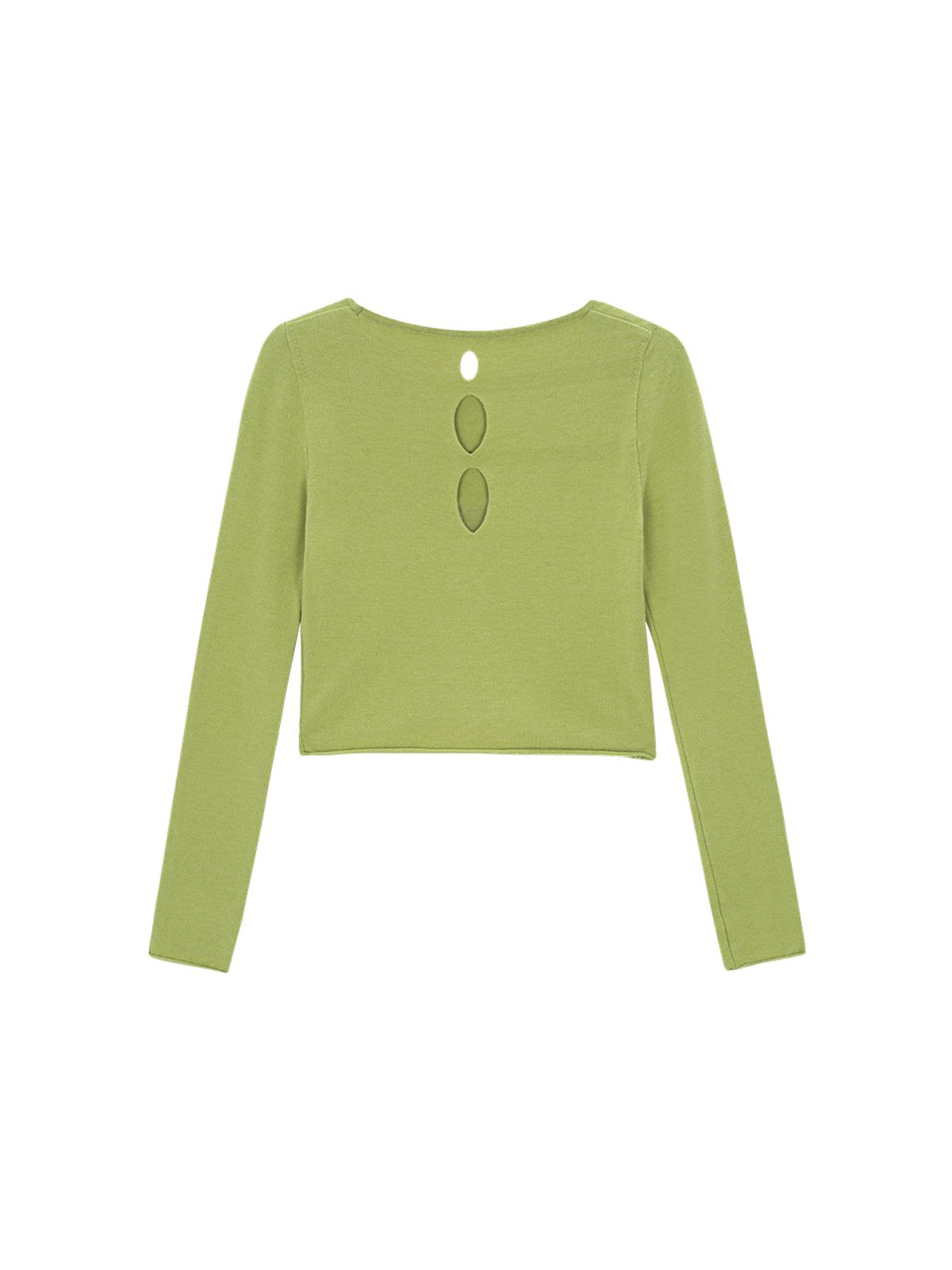 샐러드바구니(SALAD BAGUNI) Back Cut out Knit - olive