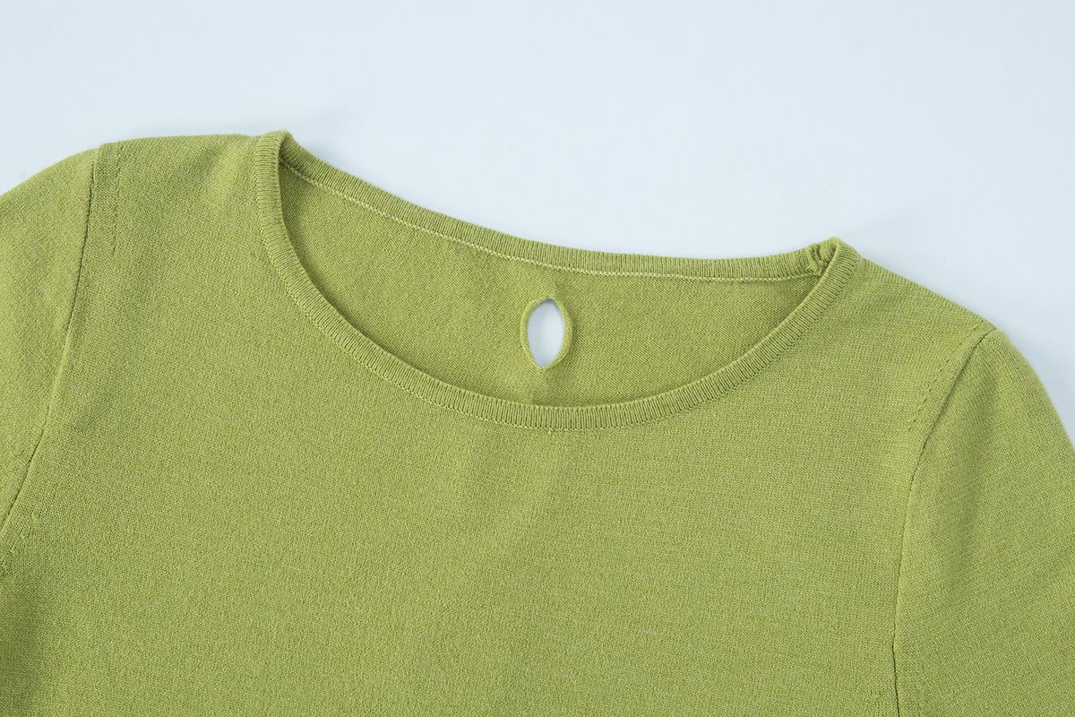샐러드바구니(SALAD BAGUNI) Back Cut out Knit - olive