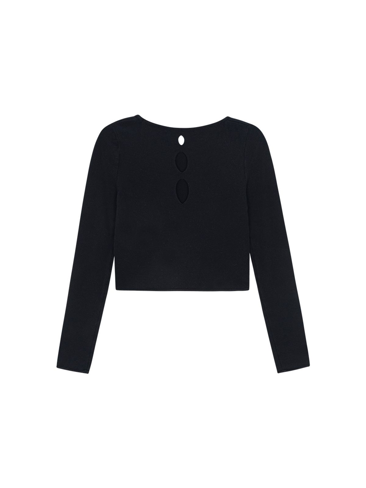 샐러드바구니(SALAD BAGUNI) Back Cut out Knit - black