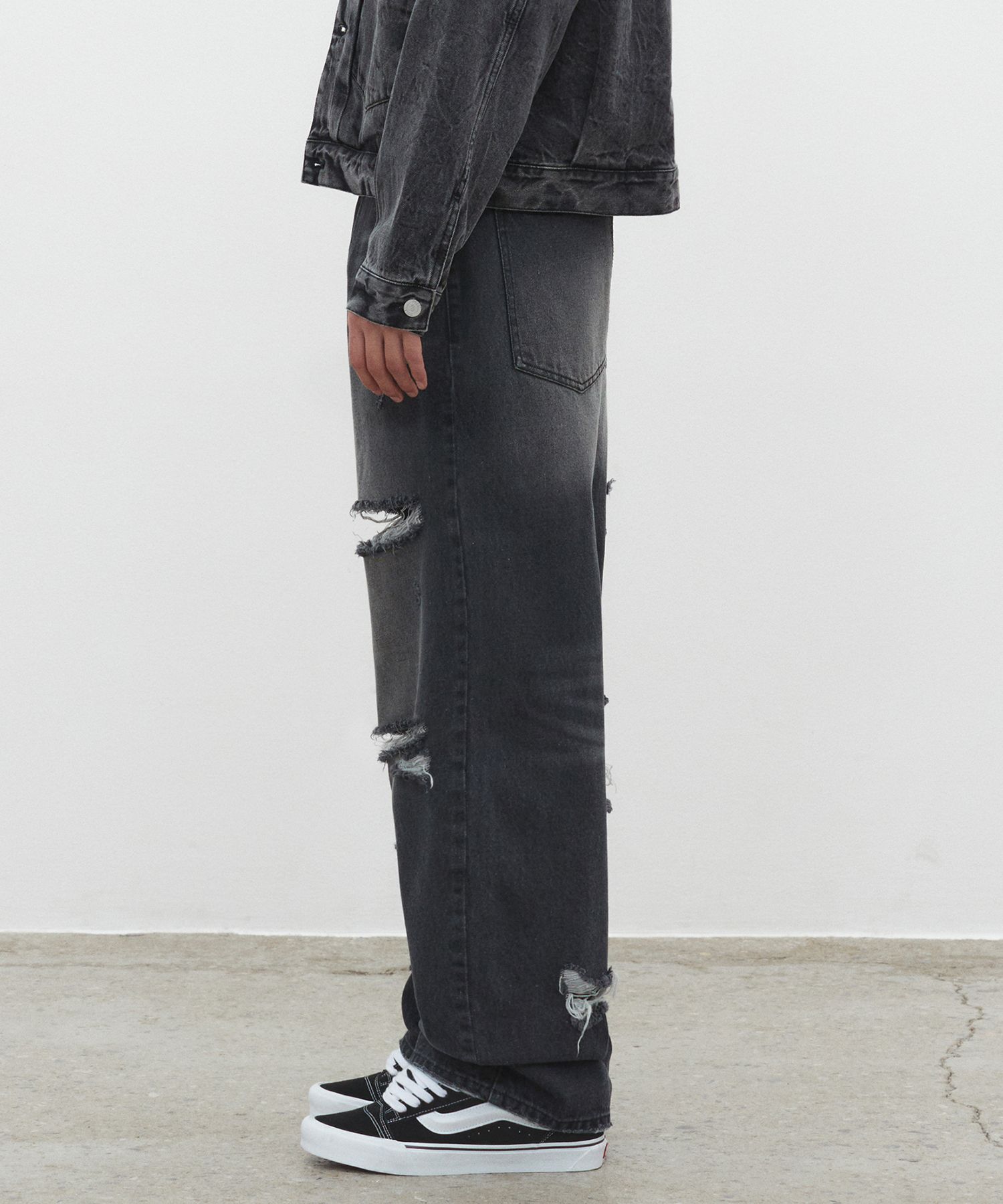 MUSINSA | DECET Both Sides Destroy Jeans DCPT037BlackB