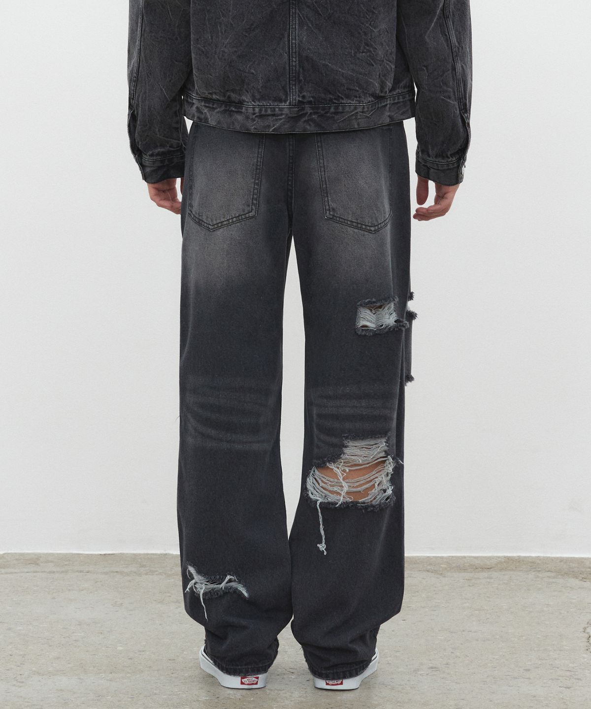 데케트(DECET) Both Sides Destroy Jeans DCPT037BlackB