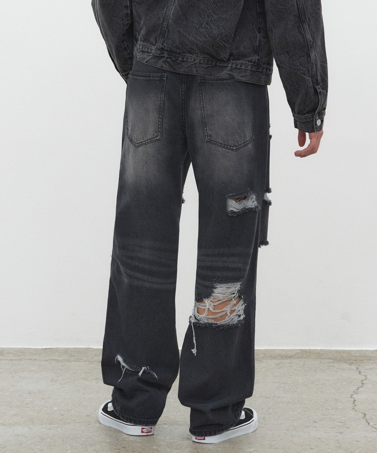 데케트(DECET) Both Sides Destroy Jeans DCPT037BlackB