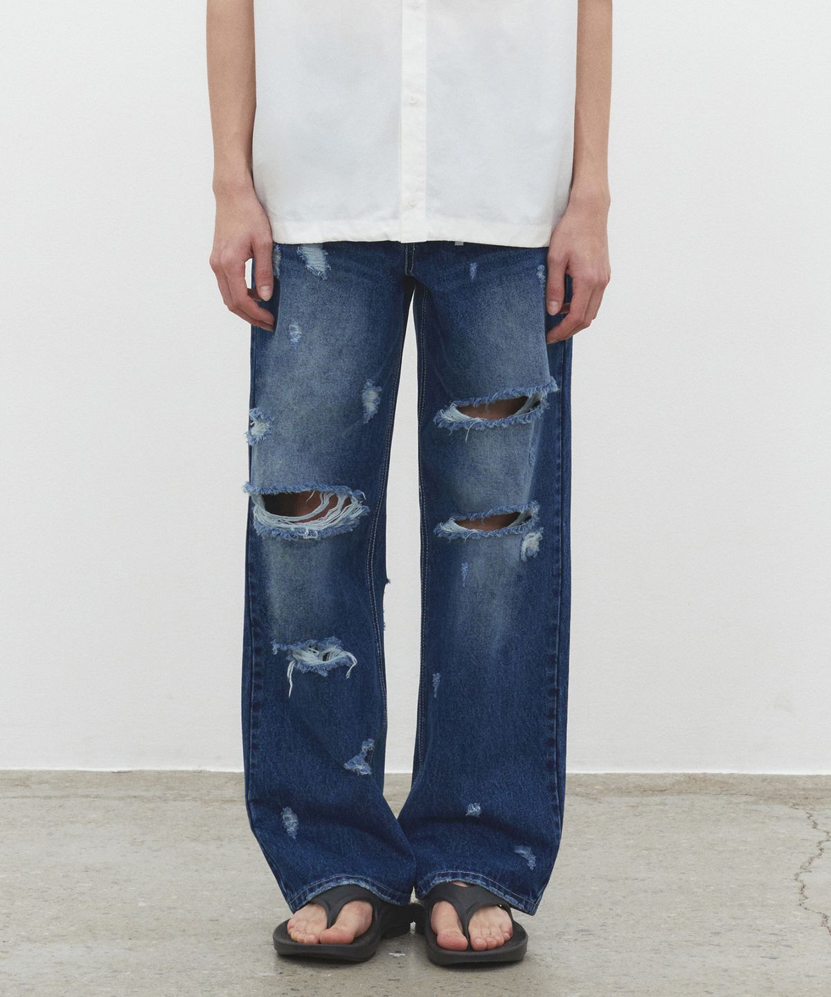 데케트(DECET) Both Sides Destroy Jeans DCPT037BlueB