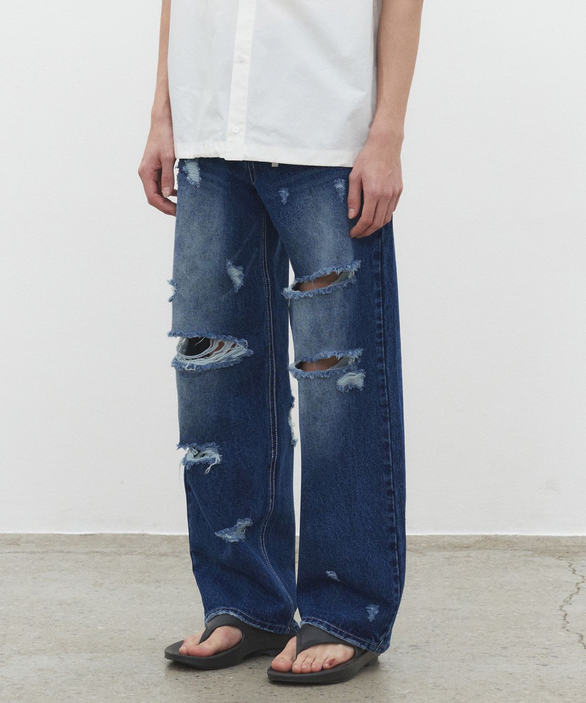 데케트(DECET) Both Sides Destroy Jeans DCPT037BlueB