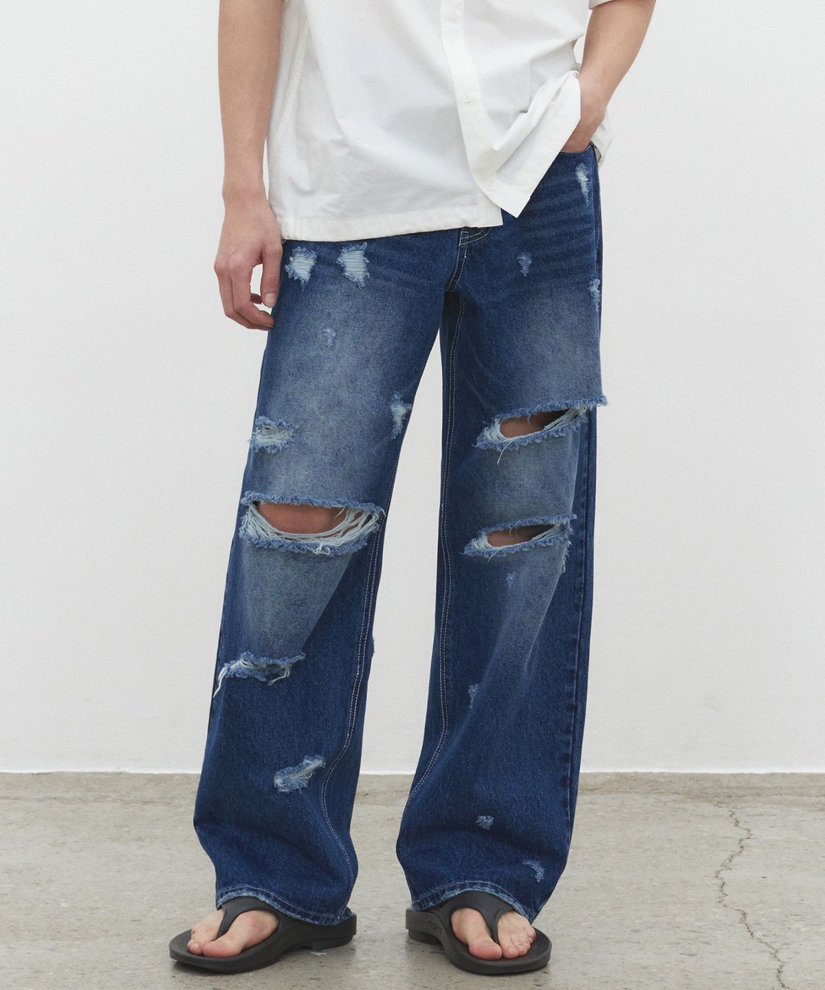 데케트(DECET) Both Sides Destroy Jeans DCPT037BlueB