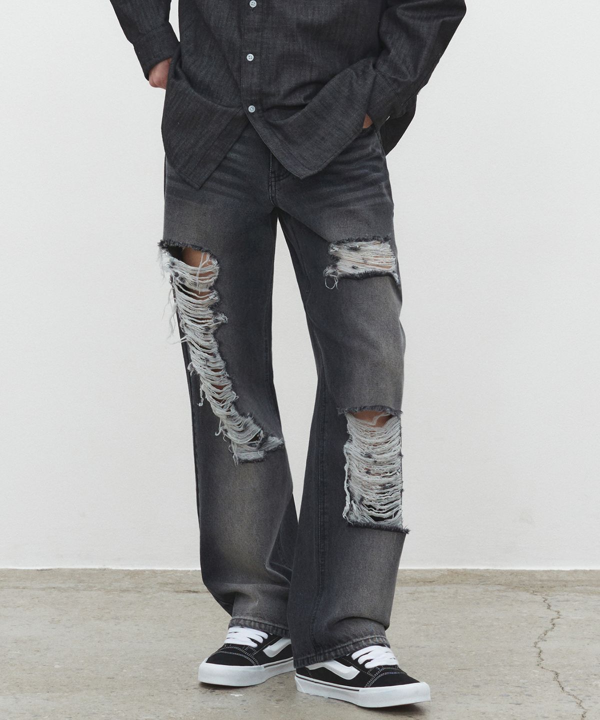데케트(DECET) Destroy Jeans DCPT038BlackB