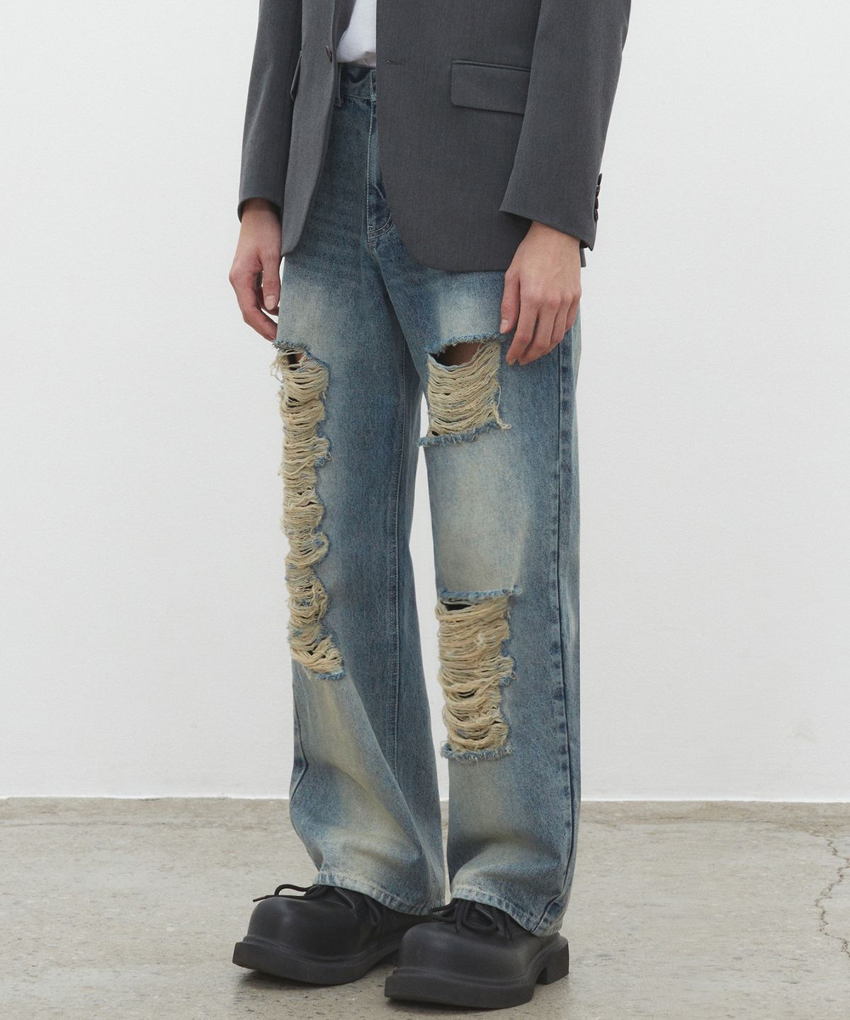 데케트(DECET) Destroy Jeans DCPT038YBlueB