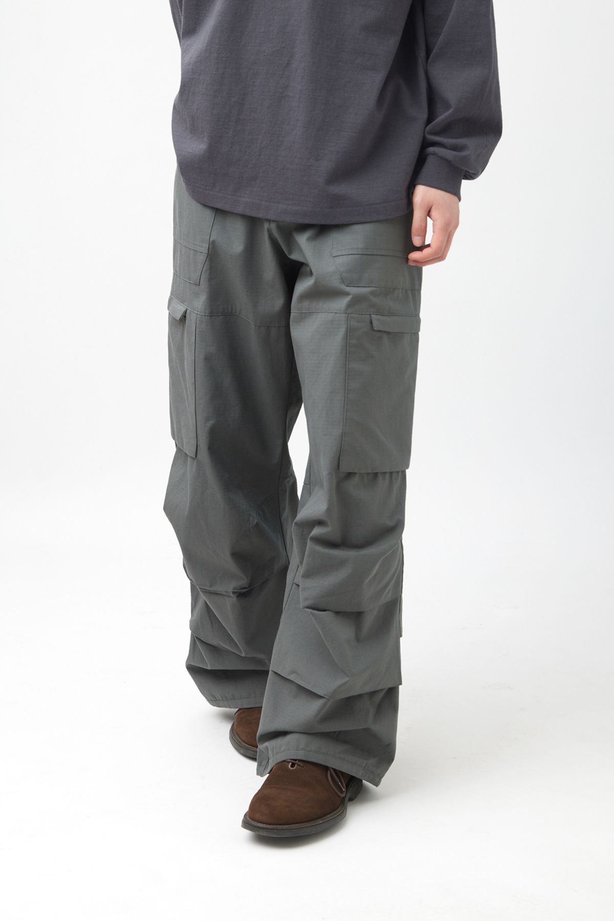 해칭룸(HATCHINGROOM) Fatigue Over Pants Ripstop Sage