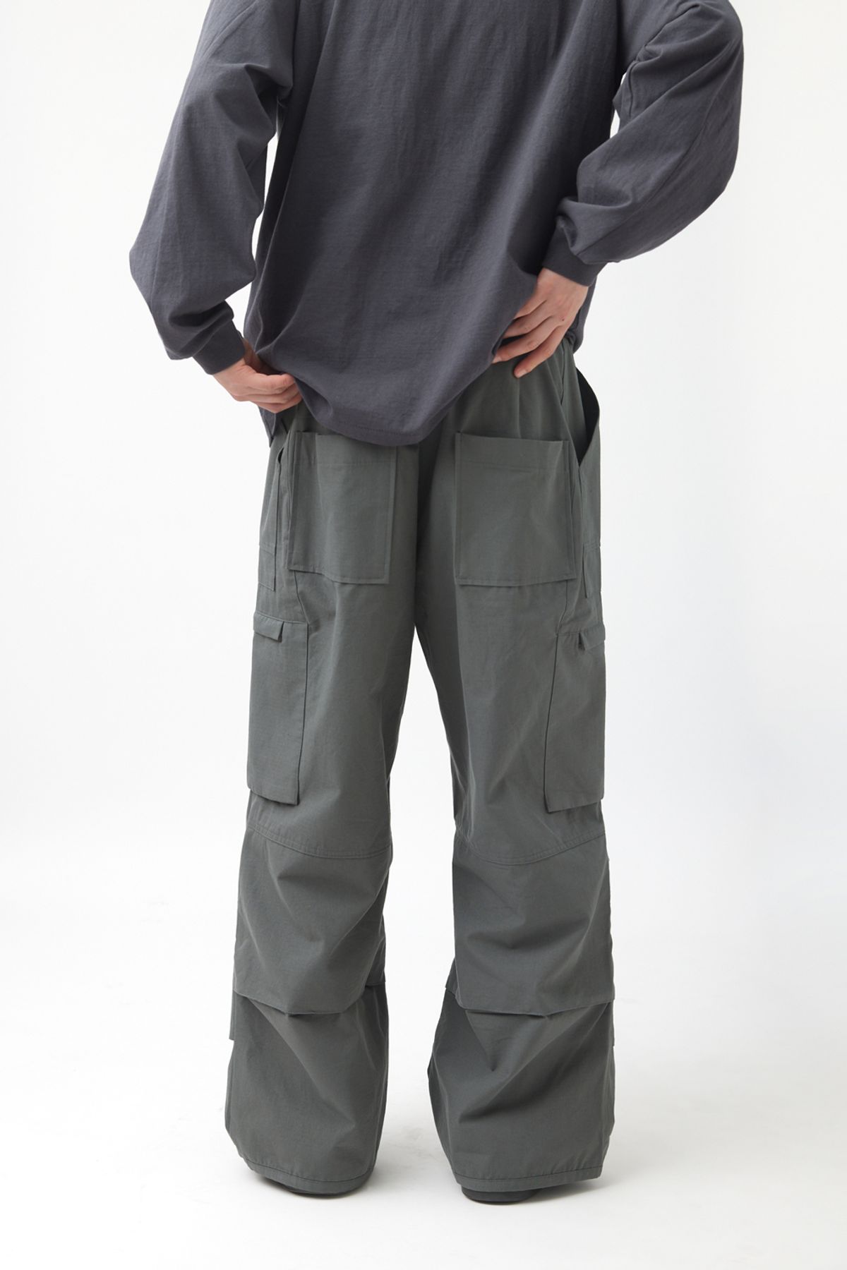 해칭룸(HATCHINGROOM) Fatigue Over Pants Ripstop Sage