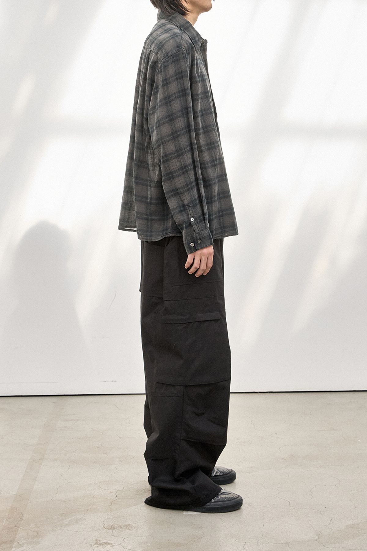 해칭룸(HATCHINGROOM) Fatigue Over Pants Ripstop Black