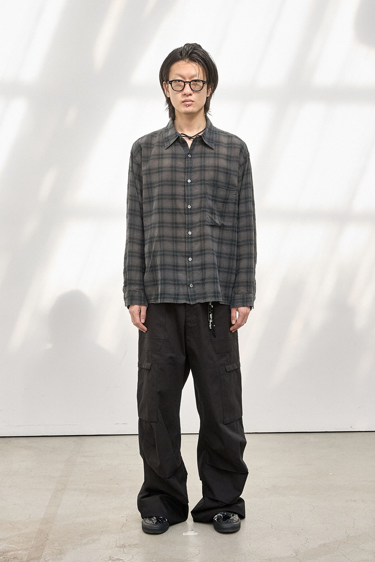 해칭룸(HATCHINGROOM) Fatigue Over Pants Ripstop Black