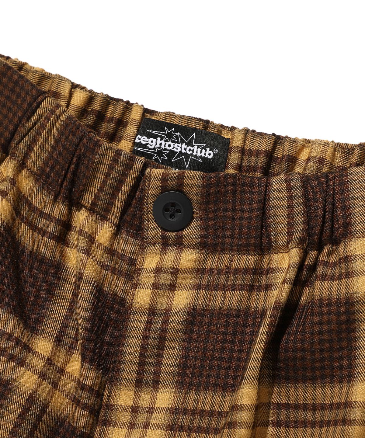 나이스고스트클럽(NICEGHOSTCLUB) CHECK PARACHUTE CARGO SHORTS_BROWN(NG2ESUPA60A)