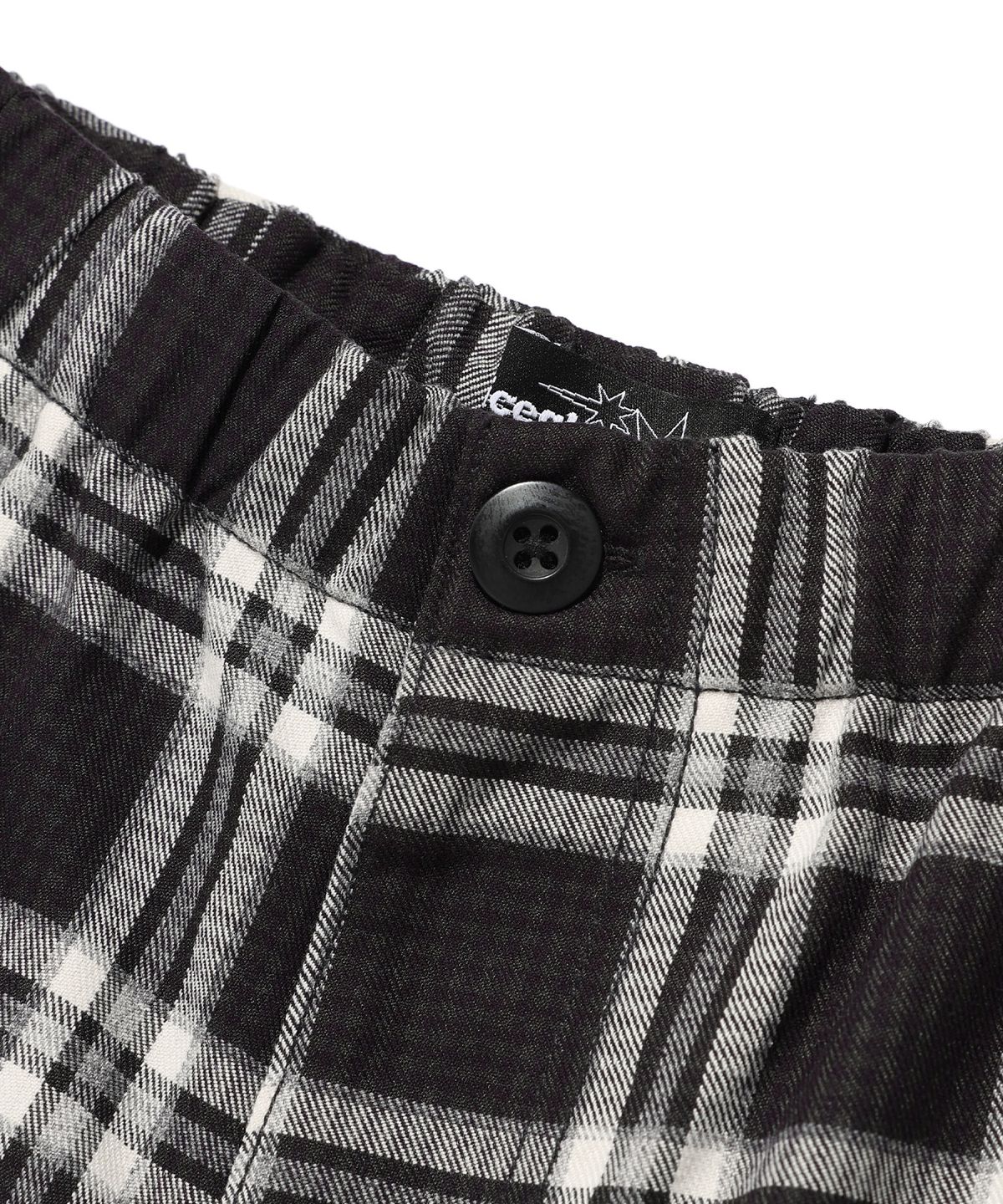 나이스고스트클럽(NICEGHOSTCLUB) CHECK PARACHUTE CARGO SHORTS_BLACK(NG2ESUPA60A)