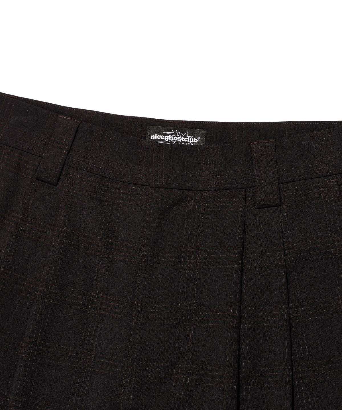 나이스고스트클럽(NICEGHOSTCLUB) CHECK TAILORED SHORTS_BLACK(NG2EMUPA63A)